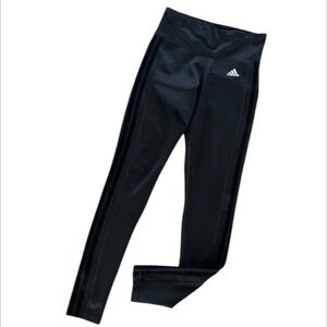 Adidas size small dark gray 3 stripe full length leggings